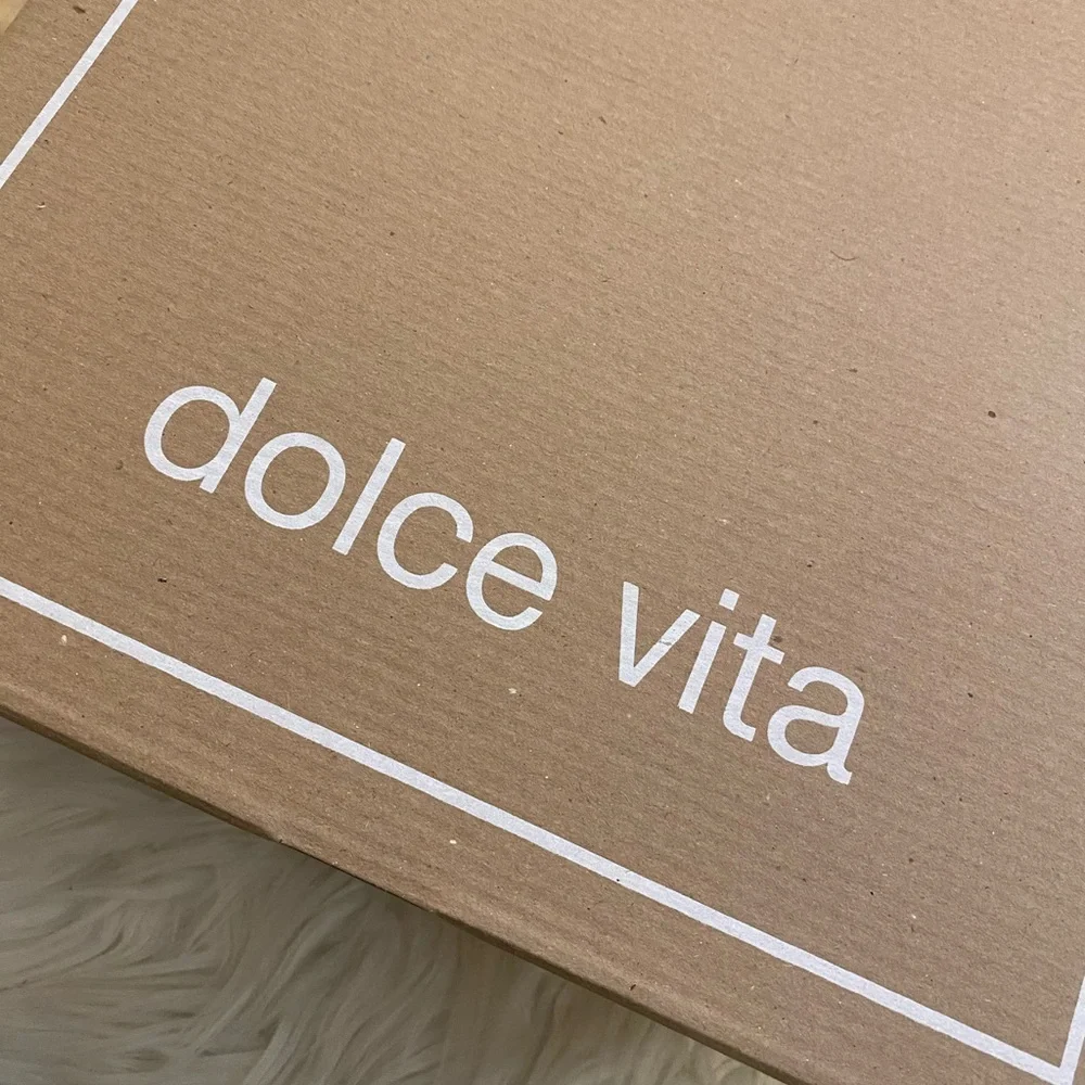 Dolce Vita Latoya Crystal Vinyl Clear Strap Cork Platform Heels 6.5 - Picture 2 of 6